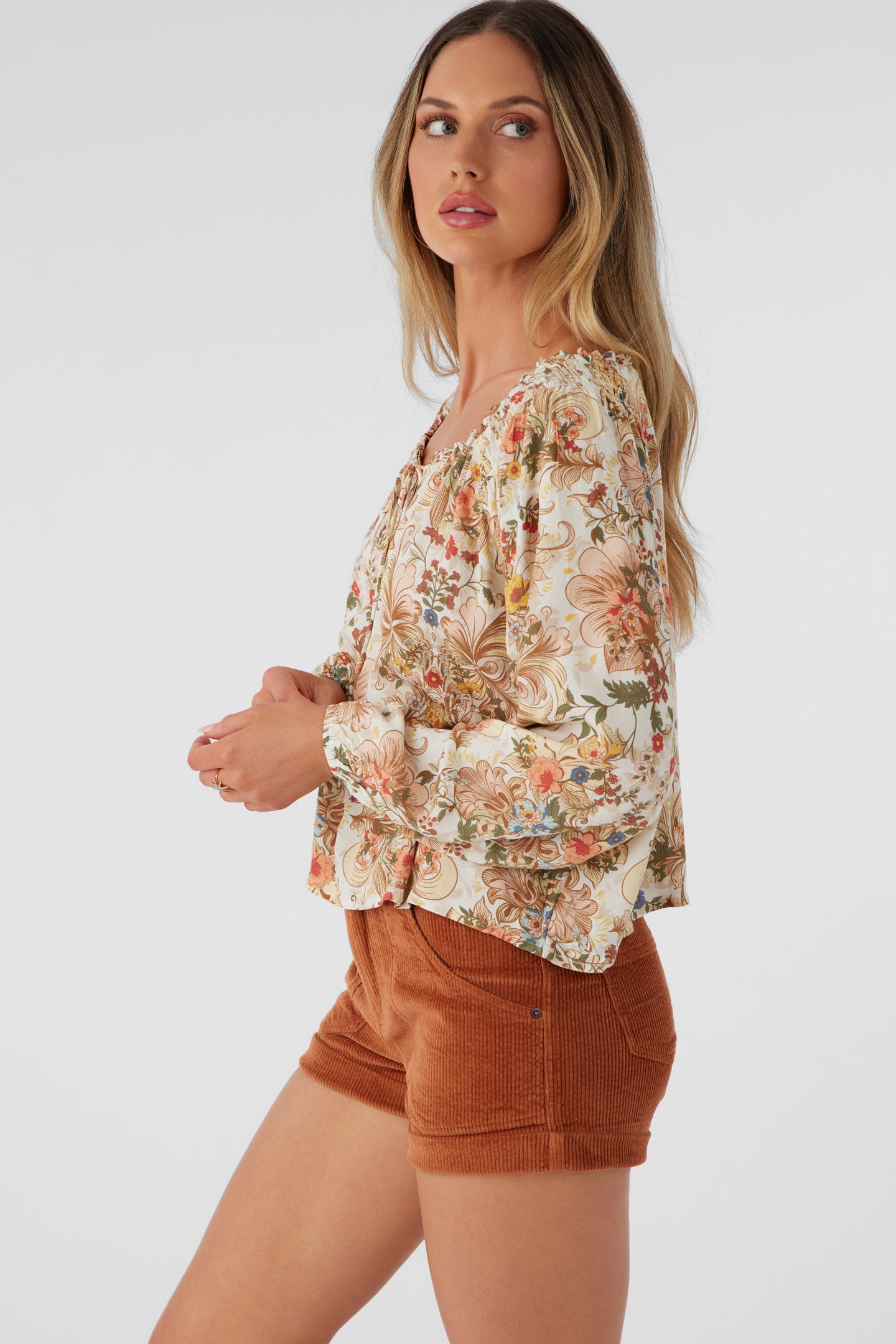 RIVER SOFIA FLORAL LONG SLEEVE TOP