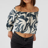Keyara Beach Hut Geo Off-The-Shoulder Top