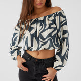 Keyara Beach Hut Geo Off-The-Shoulder Top