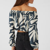 Keyara Beach Hut Geo Off-The-Shoulder Top