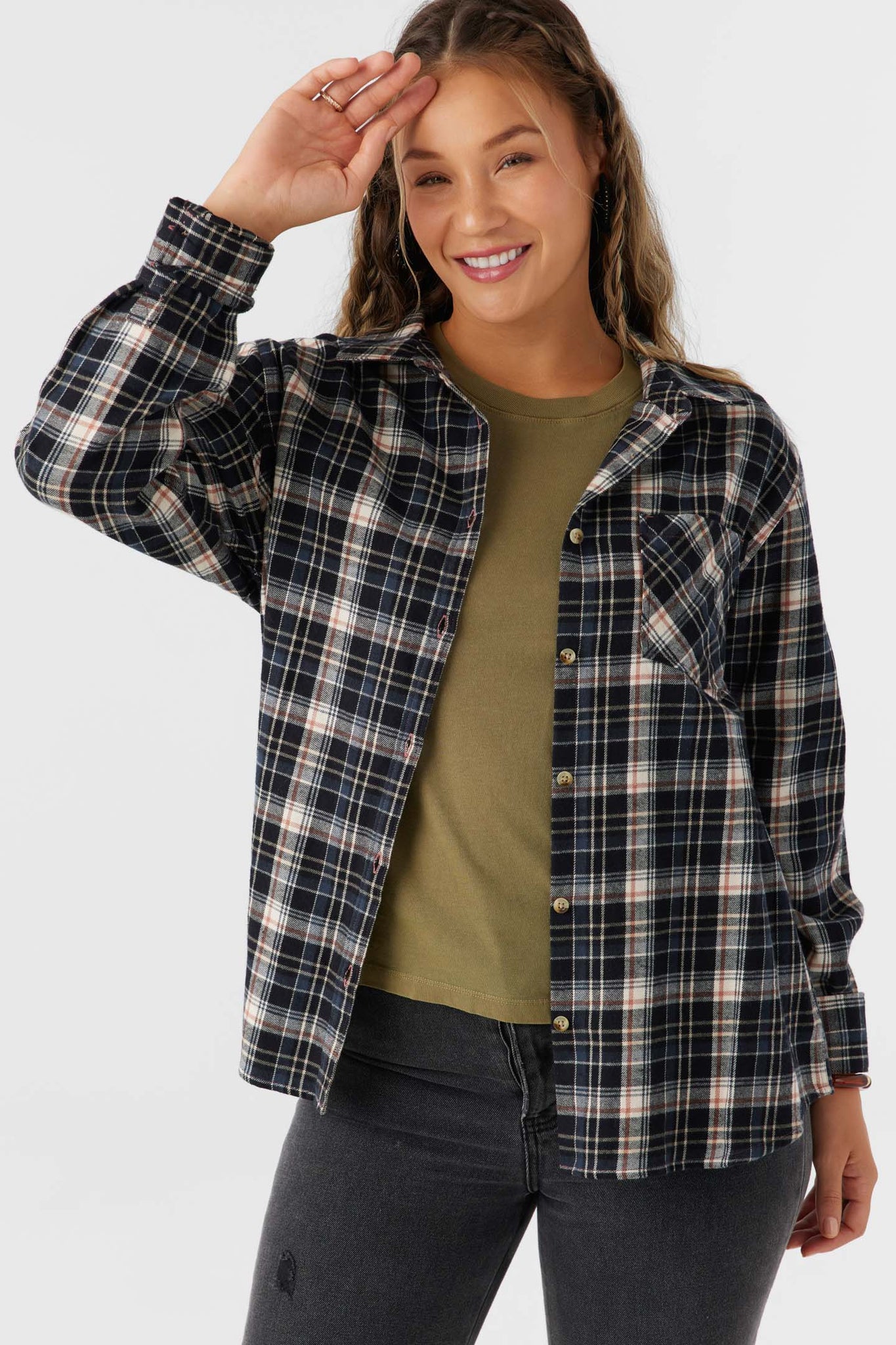 LOGAN FLANNEL LONG SLEEVE TOP