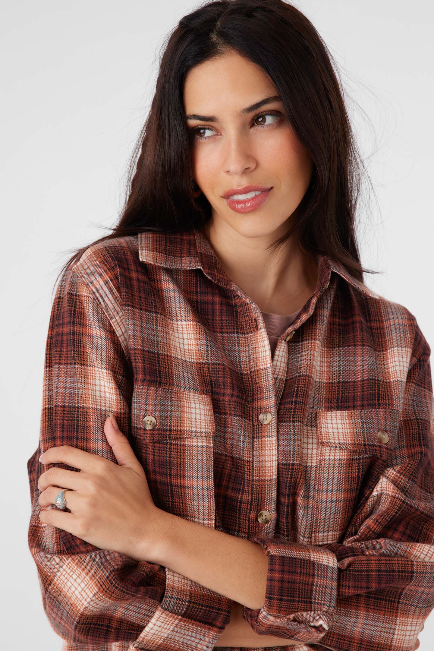 BROOKS FLANNEL OVERSIZED FIT SHIRT