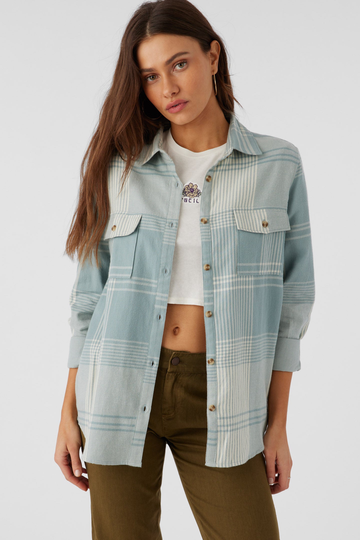 BROOKS FLANNEL OVERSIZED FIT SHIRT