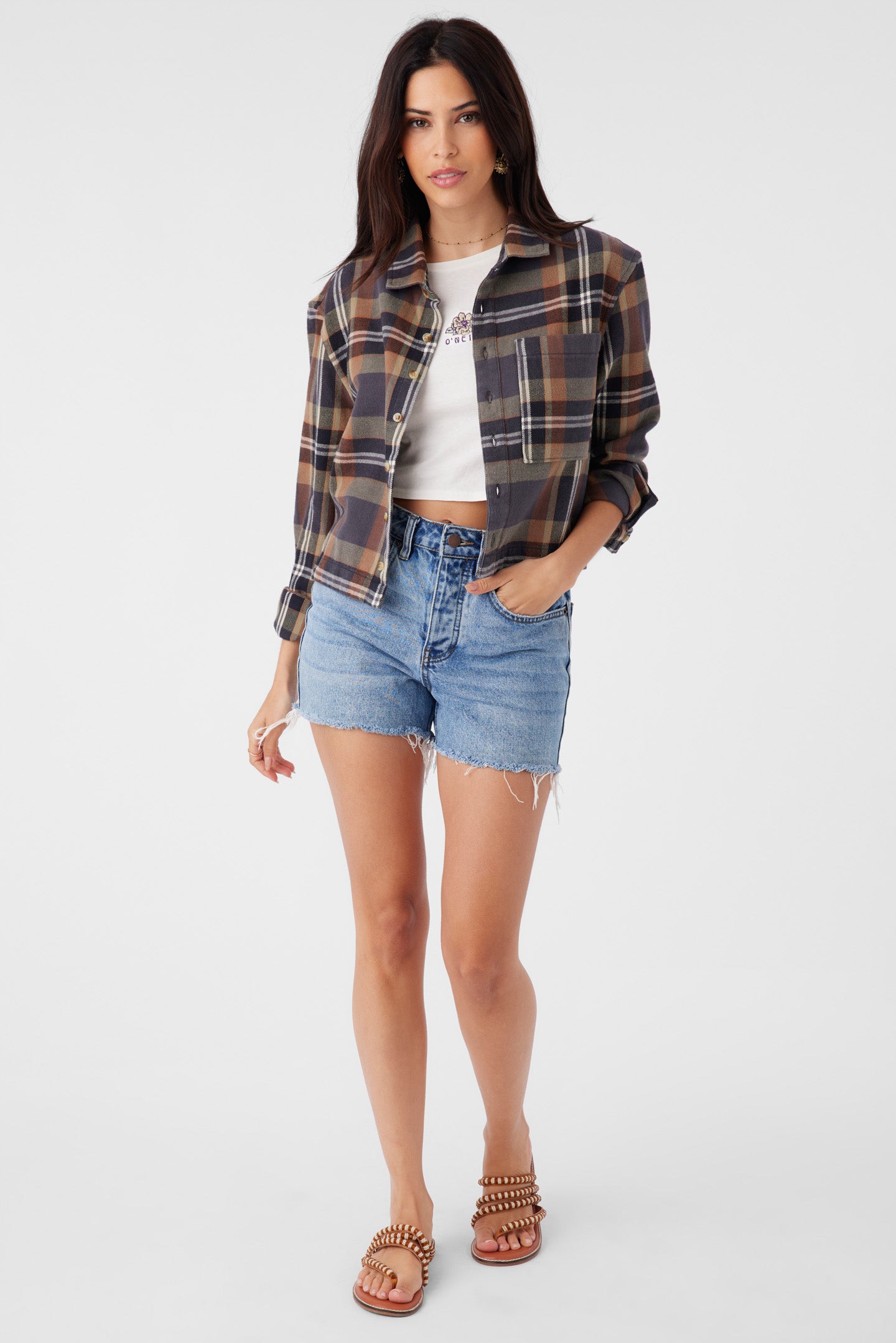 ROY FLANNEL CROPPED SHIRT