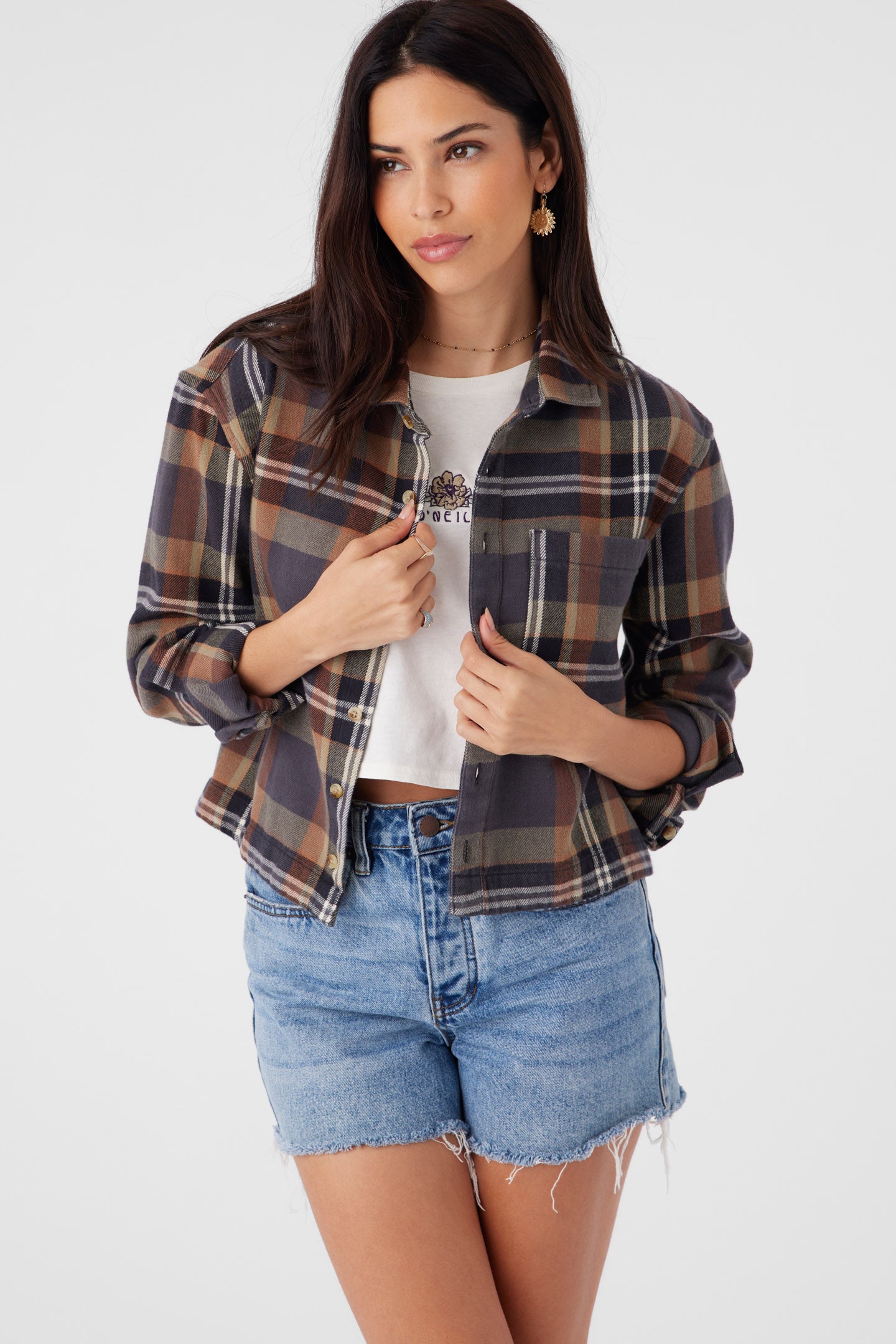 ROY FLANNEL CROPPED SHIRT