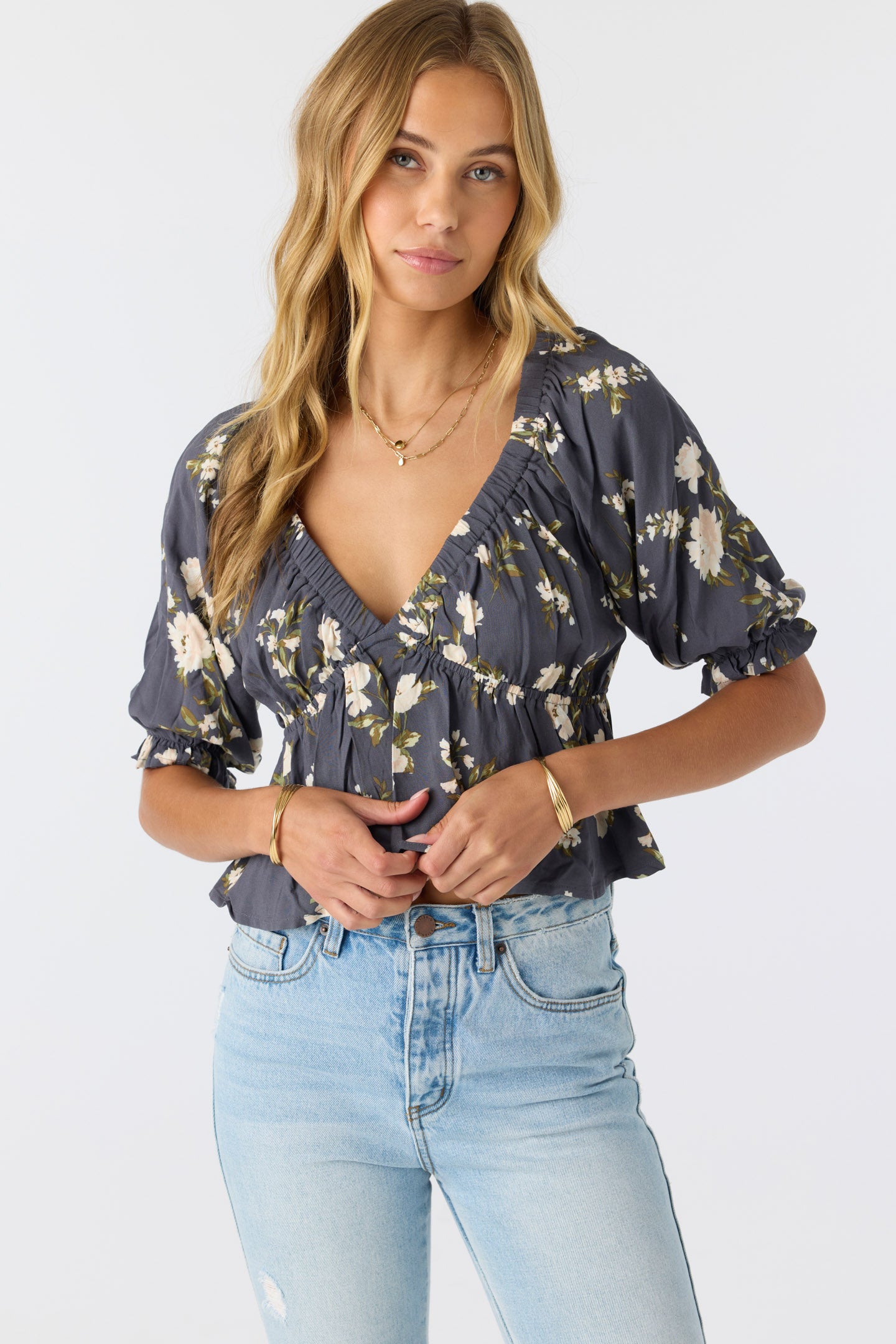 CRISELLA KENDRA FLORAL BLOUSON TOP