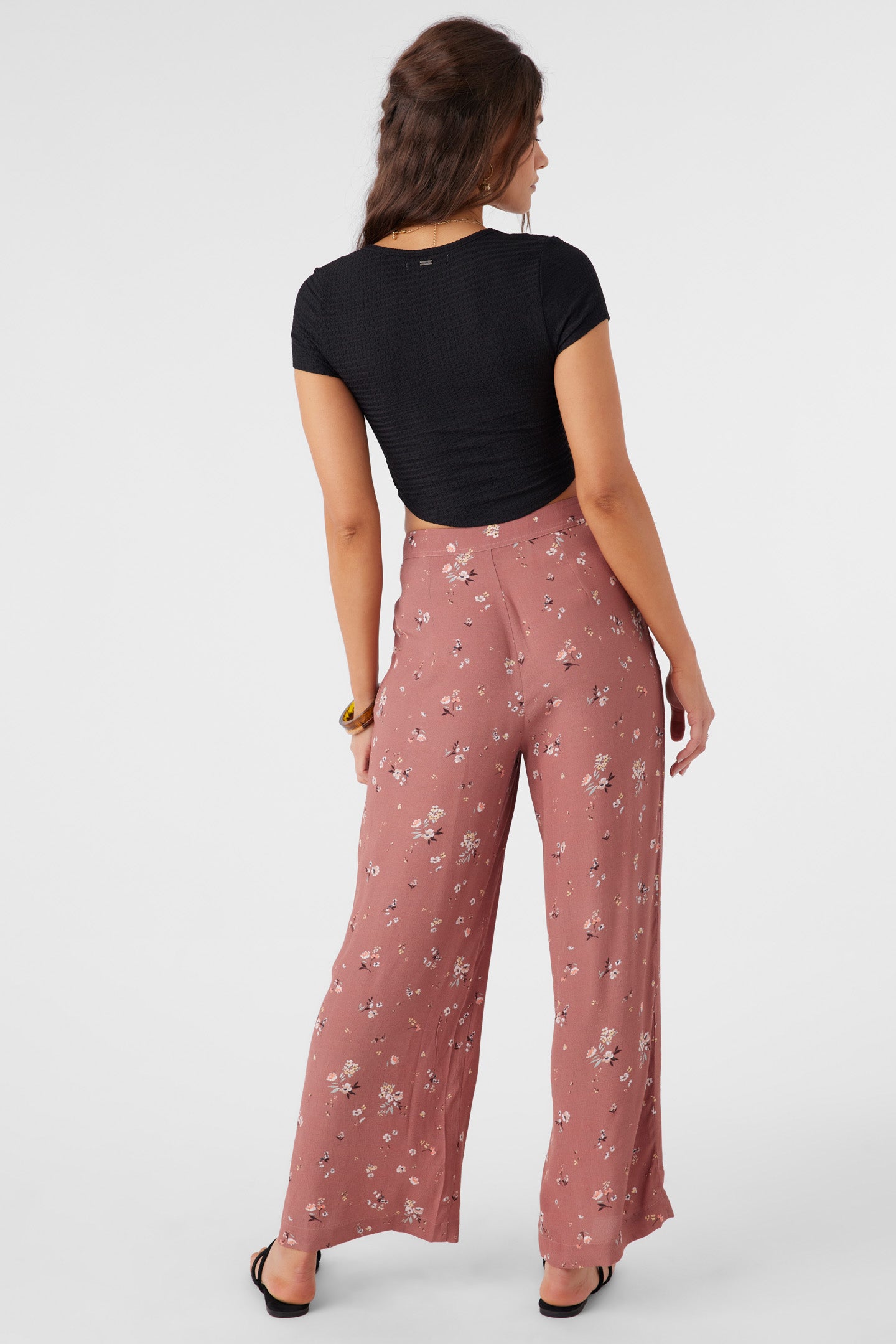 RYLAN VENUS DITSY WIDE LEG PANTS