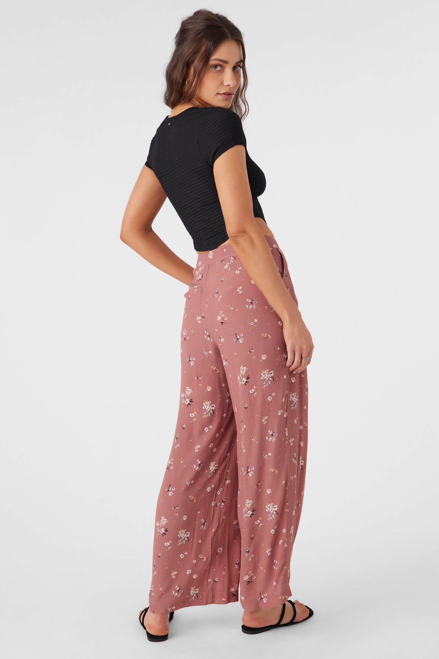 RYLAN VENUS DITSY WIDE LEG PANTS