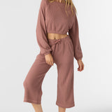 Tour Waffle Knit Cropped Lounge Pants