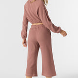 Tour Waffle Knit Cropped Lounge Pants
