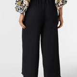 Bridgette Textured Knit Pull-On Cropped Pants