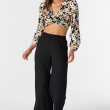 Bridgette Textured Knit Pull-On Cropped Pants
