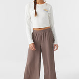 Bridgette Textured Knit Pull-On Cropped Pants