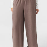Bridgette Textured Knit Pull-On Cropped Pants