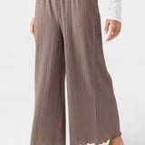Bridgette Textured Knit Pull-On Cropped Pants