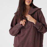 Karma French Terry Half Zip Pullover