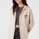 Byron Hooded Oversized Fit Zip Fleece Jacket