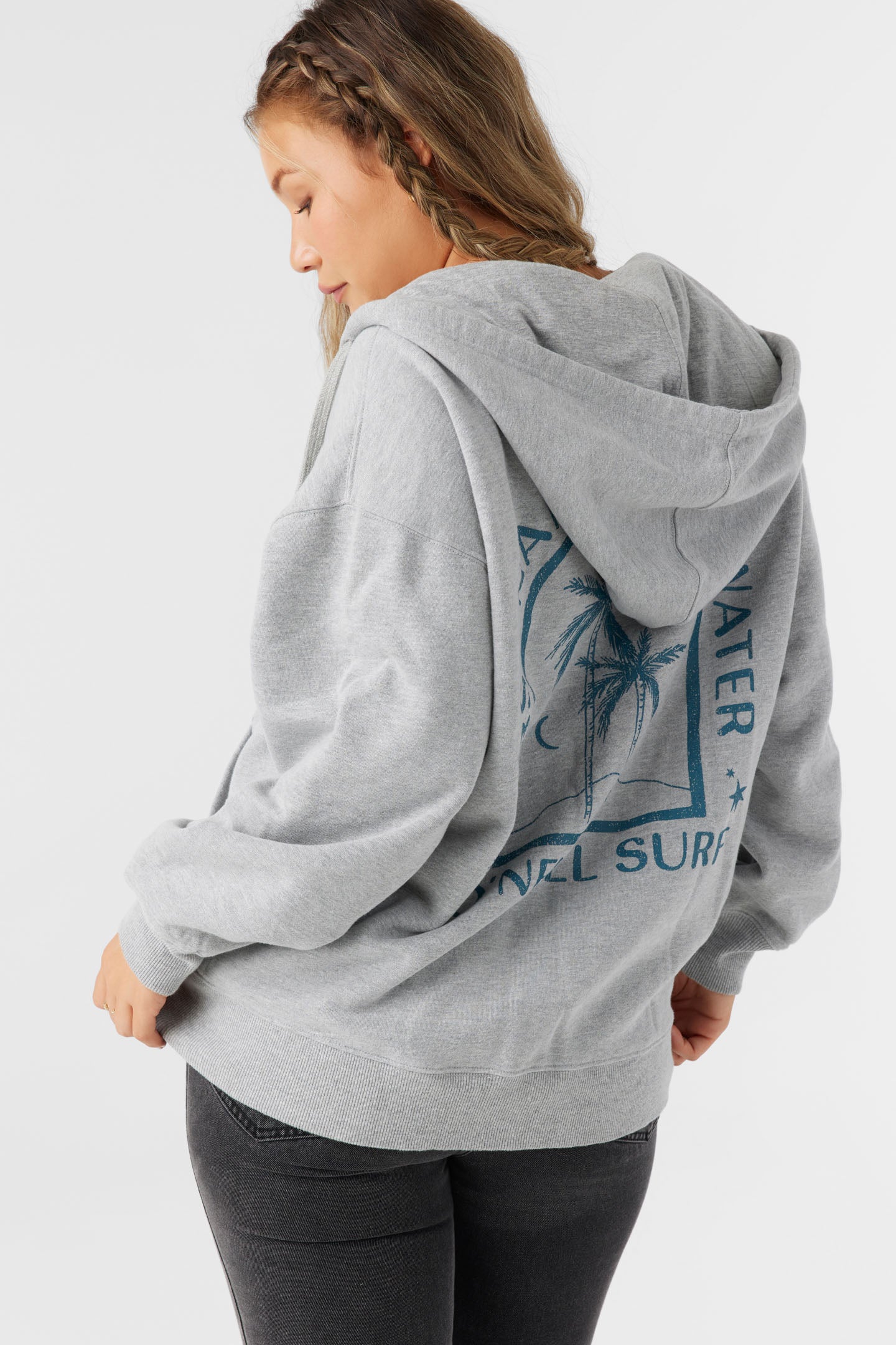 Byron Hoody Zip Fleece - Heather Grey | O'Neill