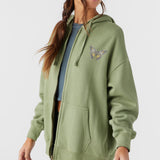 Byron Hooded Oversized Zip Fleece Jacket