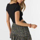 Ella Ava Ditsy Tiered Mini Skirt