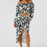 Gretchen Beach Hut Geo Knot Wrap Midi Skirt