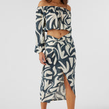 Gretchen Beach Hut Geo Knot Wrap Midi Skirt