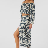 Gretchen Beach Hut Geo Knot Wrap Midi Skirt