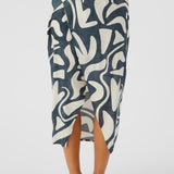 Gretchen Beach Hut Geo Knot Wrap Midi Skirt