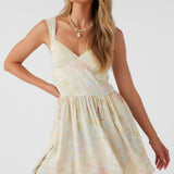 Nyx Veda Tropical Drop Waist Mini Dress