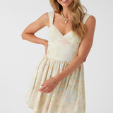 Nyx Veda Tropical Drop Waist Mini Dress