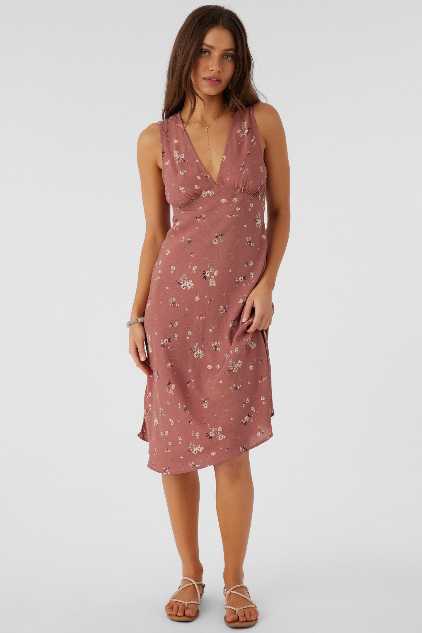 LYNN VENUS DITSY MIDI DRESS