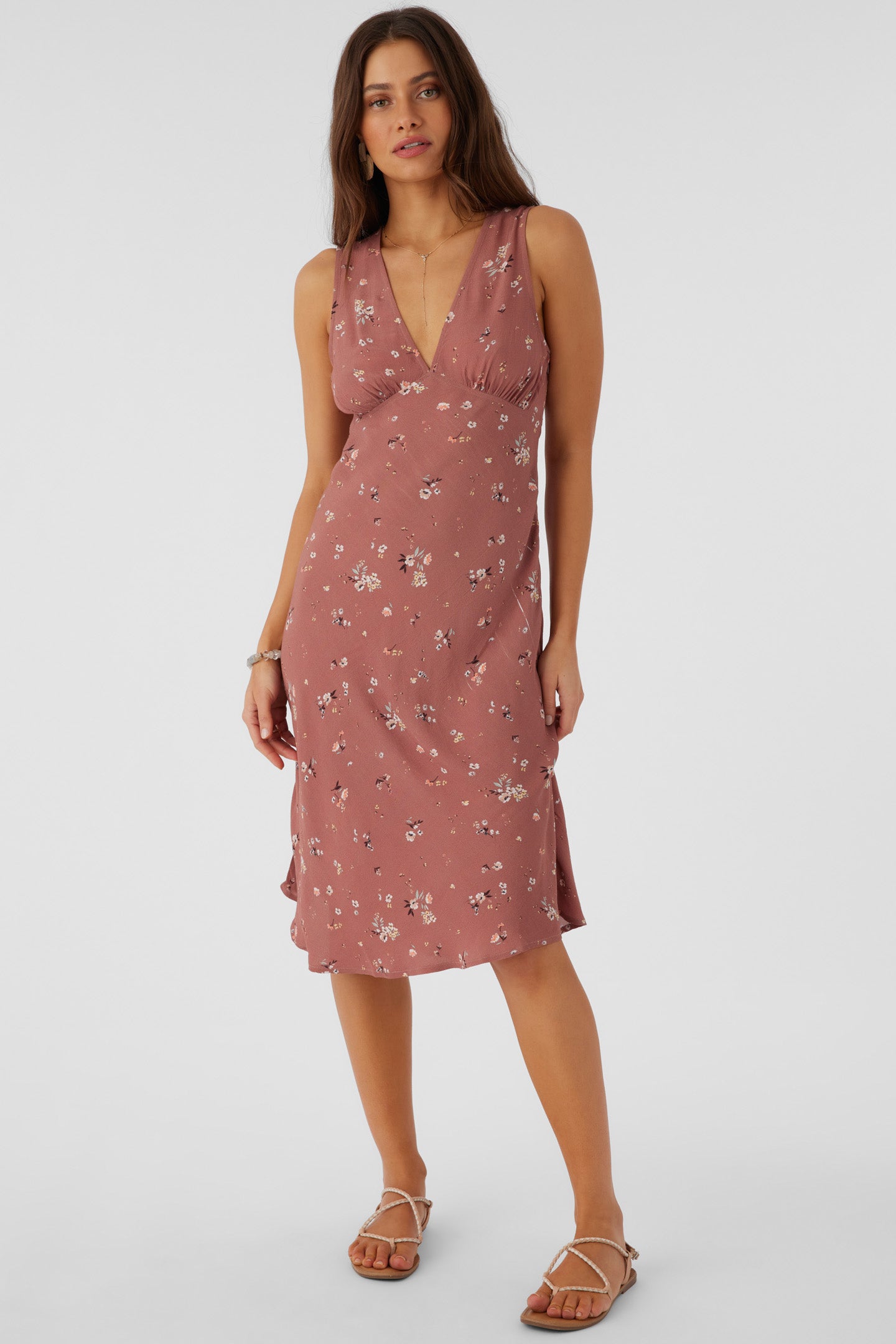 LYNN VENUS DITSY MIDI DRESS