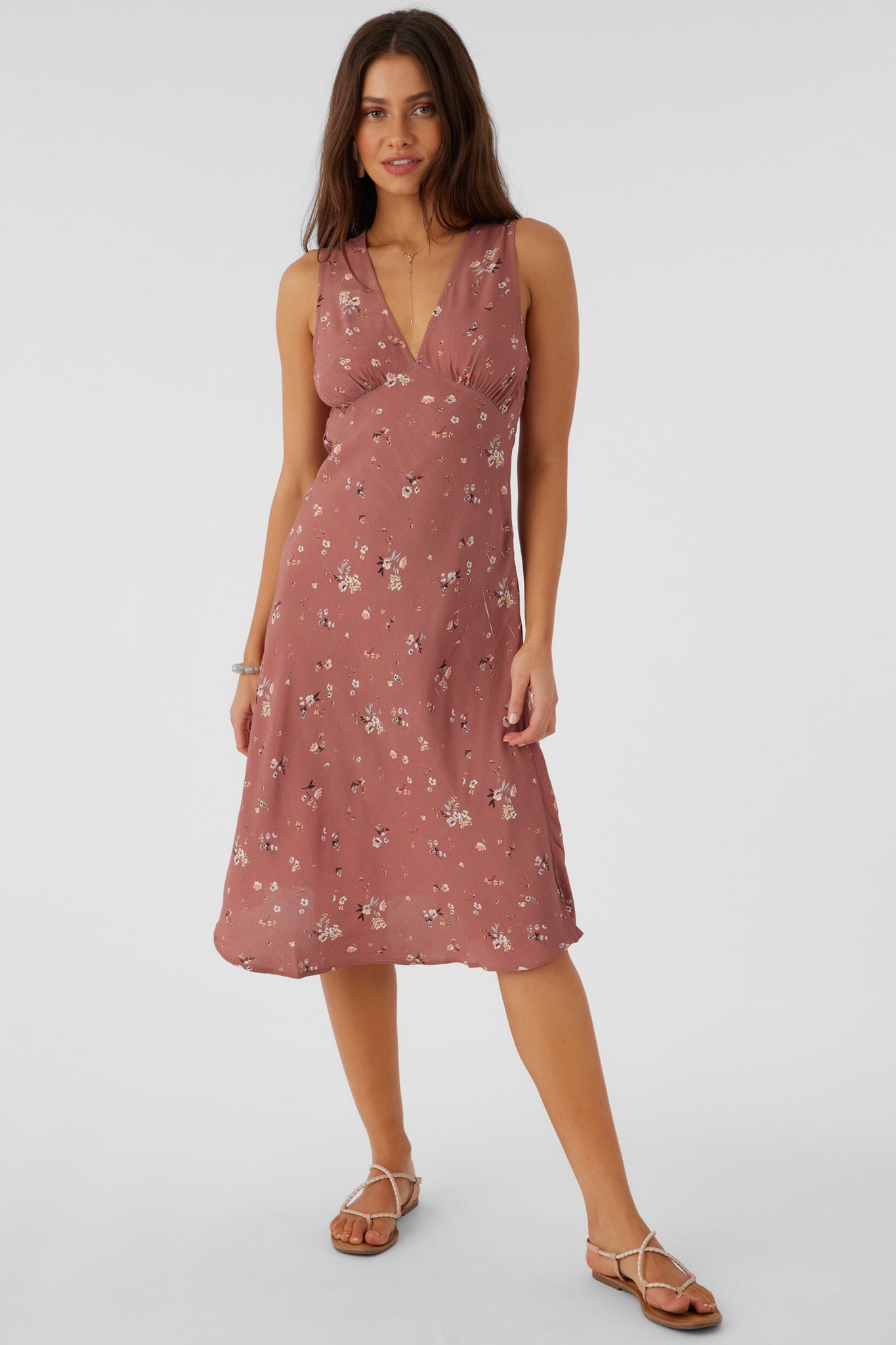 LYNN VENUS DITSY MIDI DRESS