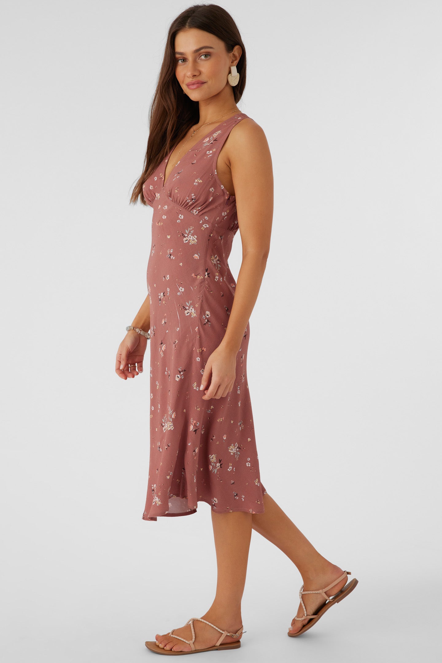 LYNN VENUS DITSY MIDI DRESS