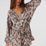 Scarlette Palmer Print Long Sleeve Romper