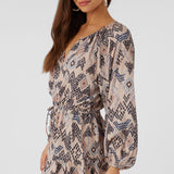 Scarlette Palmer Print Long Sleeve Romper