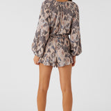 Scarlette Palmer Print Long Sleeve Romper