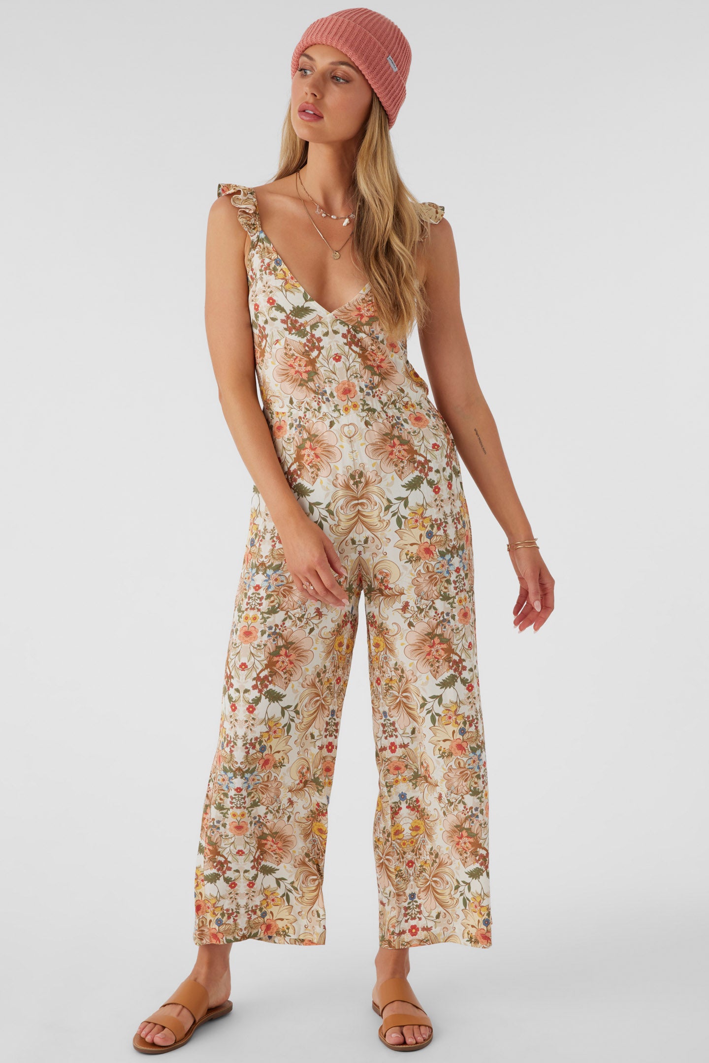 MONYCA SOFIA FLORAL FLUTTER TANK JUMPSUIT