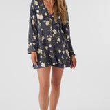 Stevie Kendra Floral Long Sleeve Mini Dress