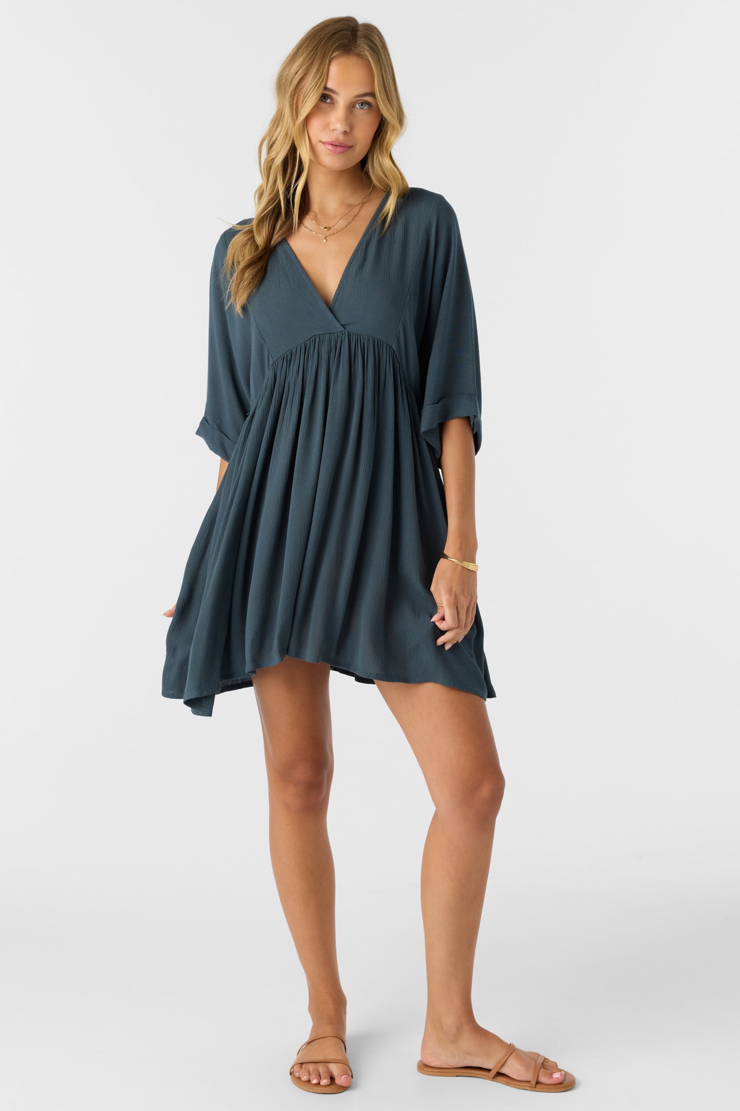 ROSEMARY SOLID SHORT SLEEVE DRESS