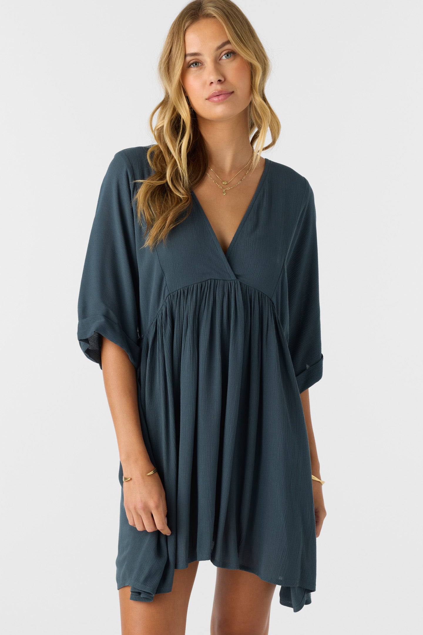 ROSEMARY SOLID SHORT SLEEVE DRESS