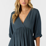 Rosemary Solid Short Sleeve Dress