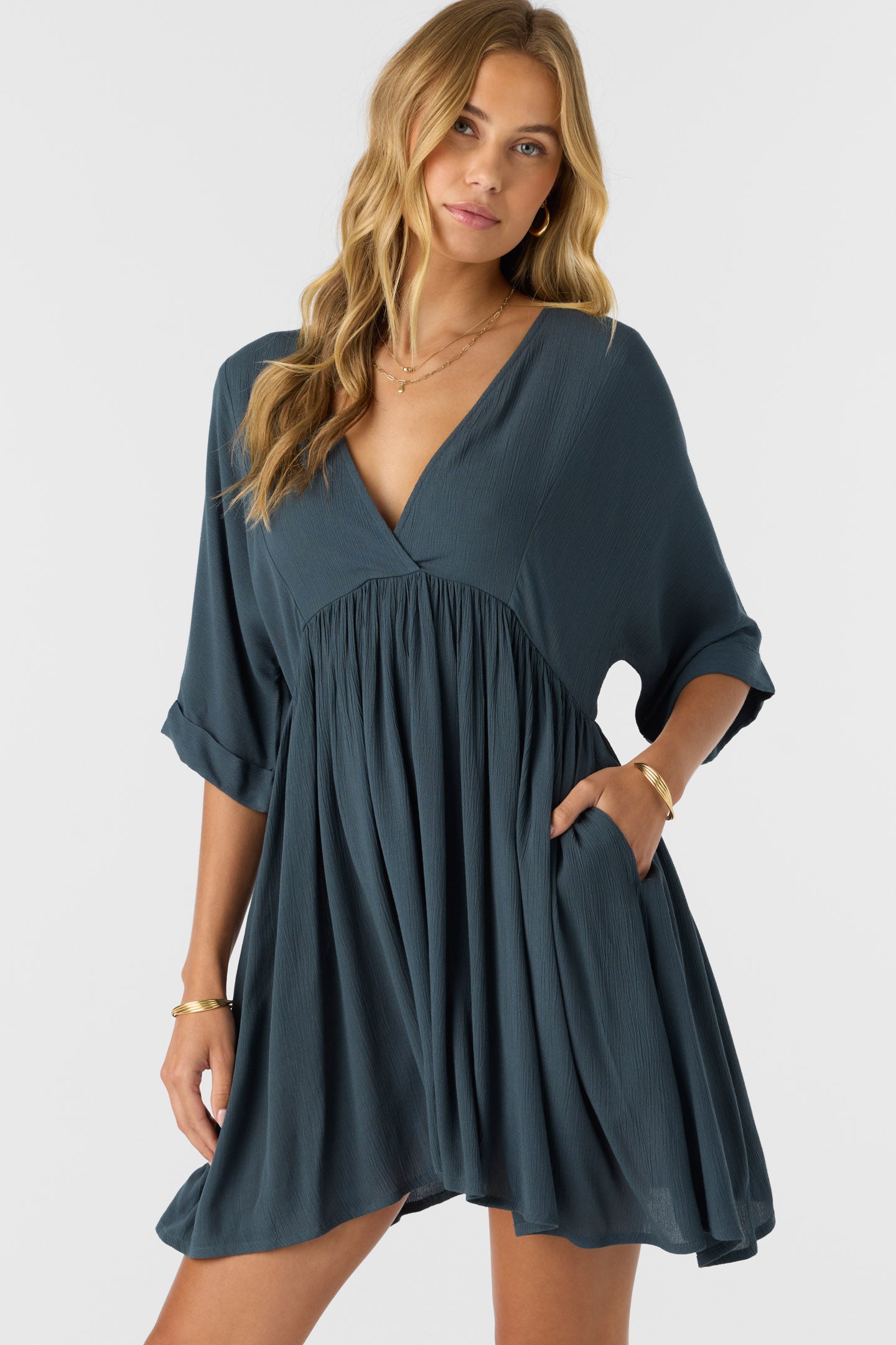 ROSEMARY SOLID SHORT SLEEVE DRESS