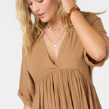 Rosemary Solid Short Sleeve Dress