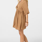 Rosemary Solid Short Sleeve Dress