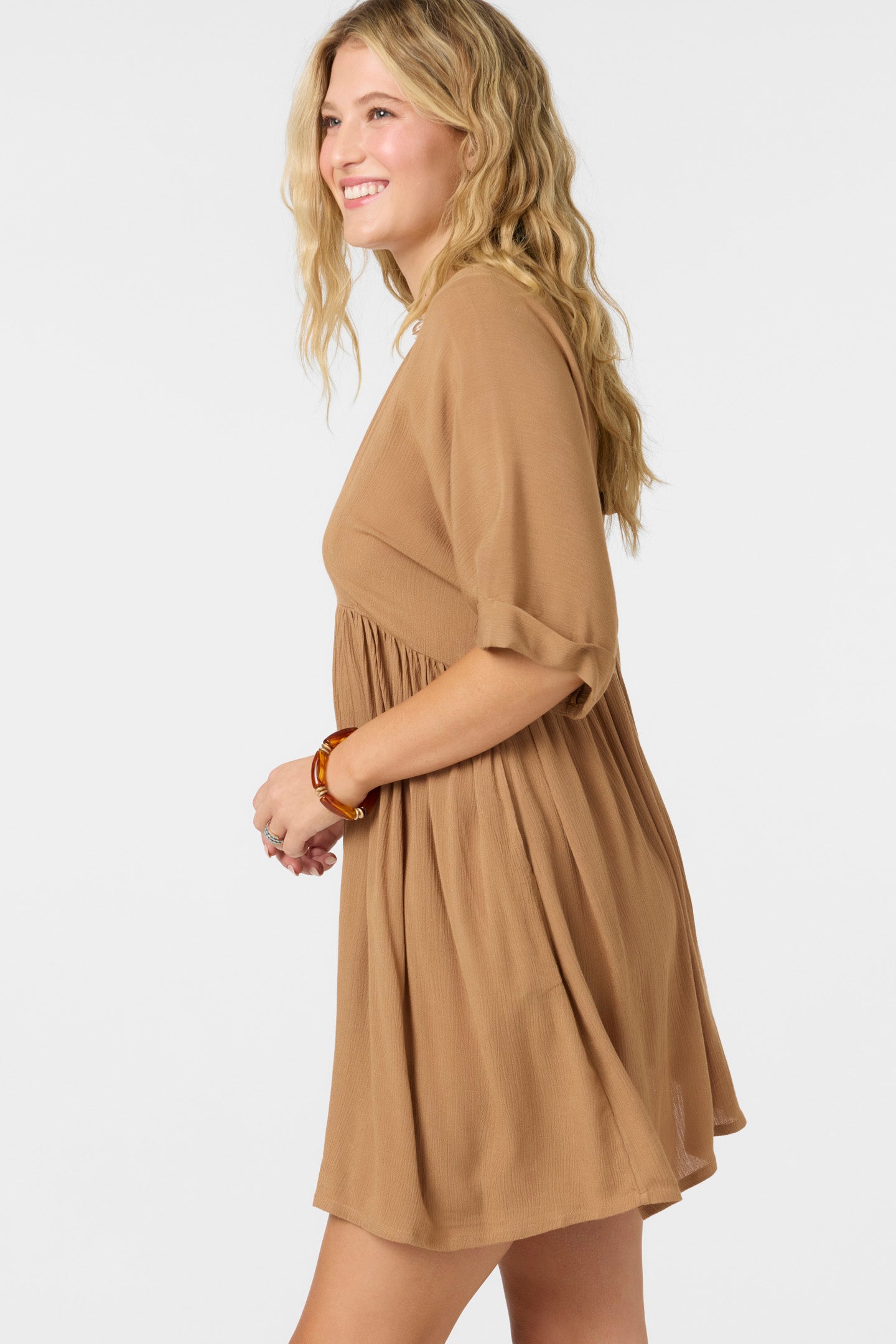 ROSEMARY SOLID SHORT SLEEVE DRESS