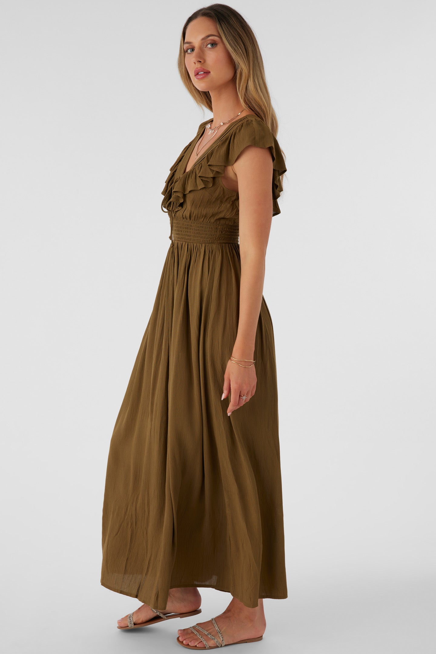 NOLEE SOLID MAXI DRESS