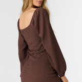 Tegan Smocked Knit Long Sleeve Mini Dress