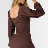 Tegan Smocked Knit Long Sleeve Mini Dress