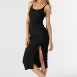 Seashore Rib Knit Midi Dress